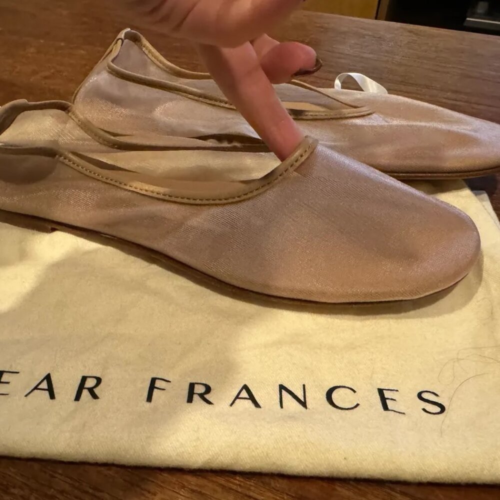 Dear Frances Balla mesh ballet flats nude
